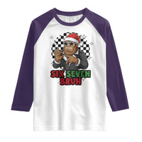 Biker Santa Six Seven Bruh Raglan Shirt Christmas Gift For Gen Z - Wonder Print Shop