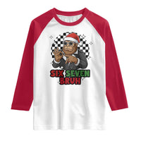 Biker Santa Six Seven Bruh Raglan Shirt Christmas Gift For Gen Z - Wonder Print Shop
