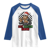 Biker Santa Six Seven Bruh Raglan Shirt Christmas Gift For Gen Z - Wonder Print Shop