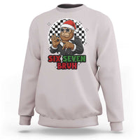 Biker Santa Six Seven Bruh Sweatshirt Christmas Gift For Gen Z - Wonder Print Shop