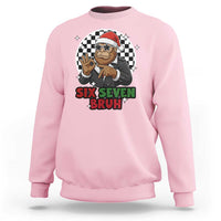 Biker Santa Six Seven Bruh Sweatshirt Christmas Gift For Gen Z - Wonder Print Shop