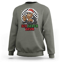 Biker Santa Six Seven Bruh Sweatshirt Christmas Gift For Gen Z - Wonder Print Shop