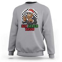 Biker Santa Six Seven Bruh Sweatshirt Christmas Gift For Gen Z - Wonder Print Shop