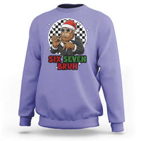 Biker Santa Six Seven Bruh Sweatshirt Christmas Gift For Gen Z - Wonder Print Shop