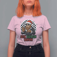 Biker Santa Six Seven Bruh T Shirt For Women Christmas Gift For Gen Z - Wonder Print Shop