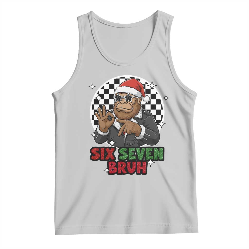 Biker Santa Six Seven Bruh Tank Top Christmas Gift For Gen Z - Wonder Print Shop