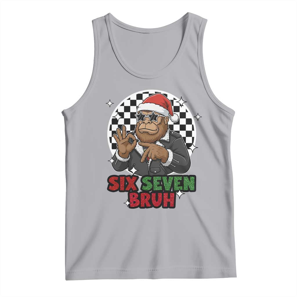 Biker Santa Six Seven Bruh Tank Top Christmas Gift For Gen Z - Wonder Print Shop