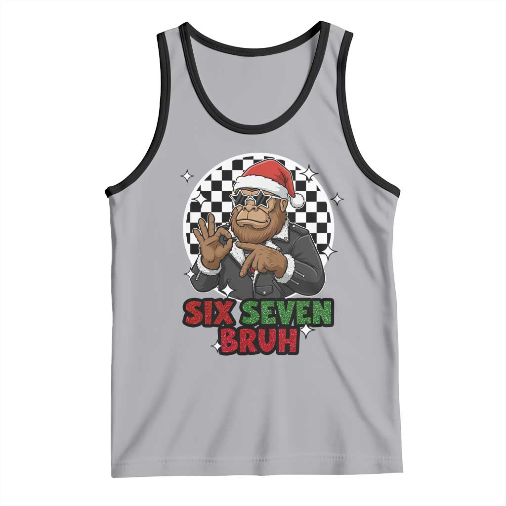 Biker Santa Six Seven Bruh Tank Top Christmas Gift For Gen Z - Wonder Print Shop