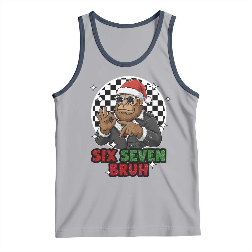 Biker Santa Six Seven Bruh Tank Top Christmas Gift For Gen Z - Wonder Print Shop