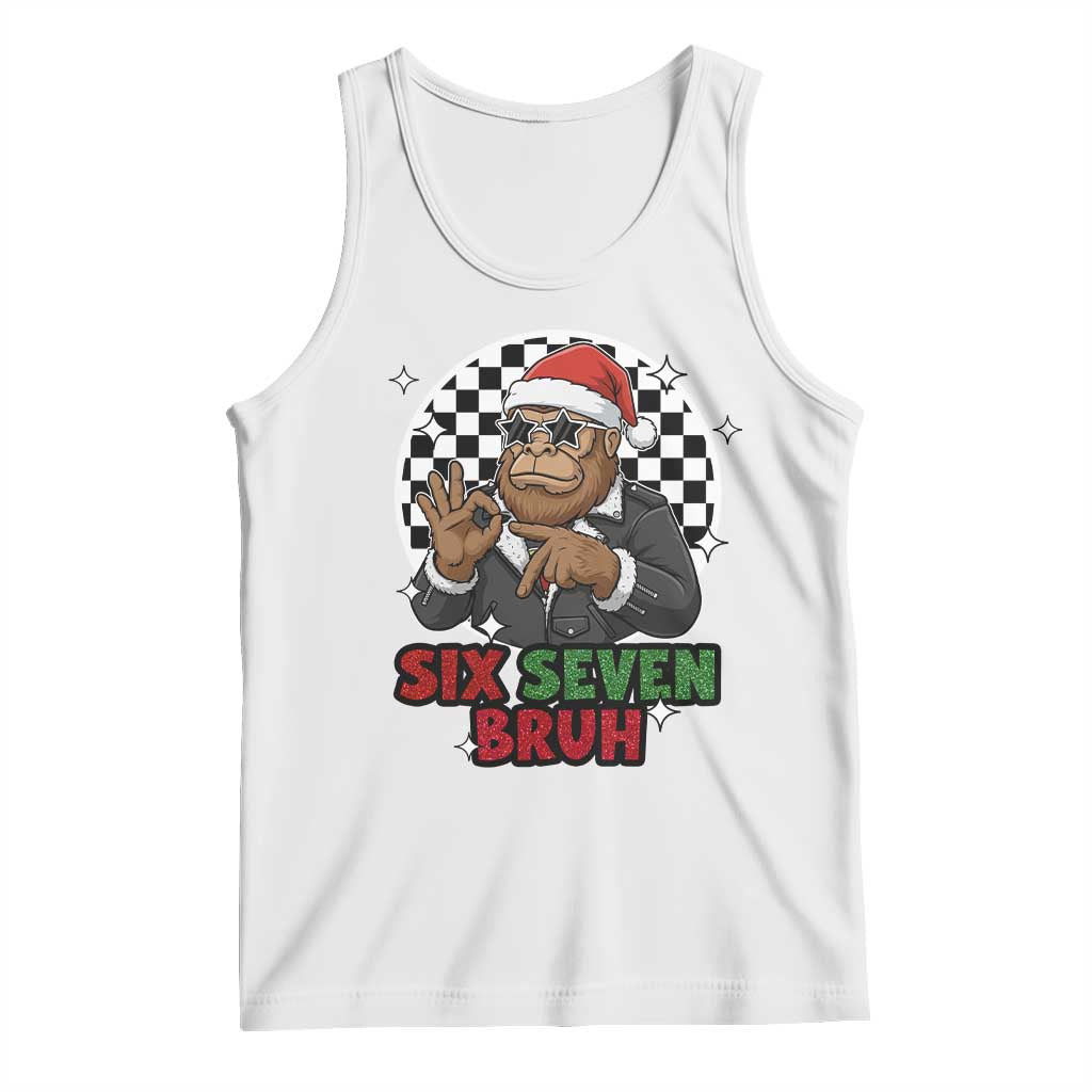Biker Santa Six Seven Bruh Tank Top Christmas Gift For Gen Z - Wonder Print Shop