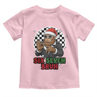 Biker Santa Six Seven Bruh Toddler T Shirt Christmas Gift For Gen Z - Wonder Print Shop