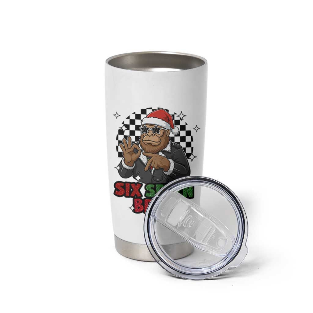 Biker Santa Six Seven Bruh Tumbler Cup Christmas Gift For Gen Z - Wonder Print Shop