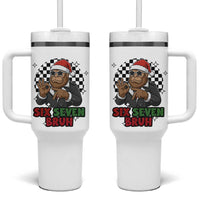Biker Santa Six Seven Bruh Tumbler With Handle Christmas Gift For Gen Z - Wonder Print Shop
