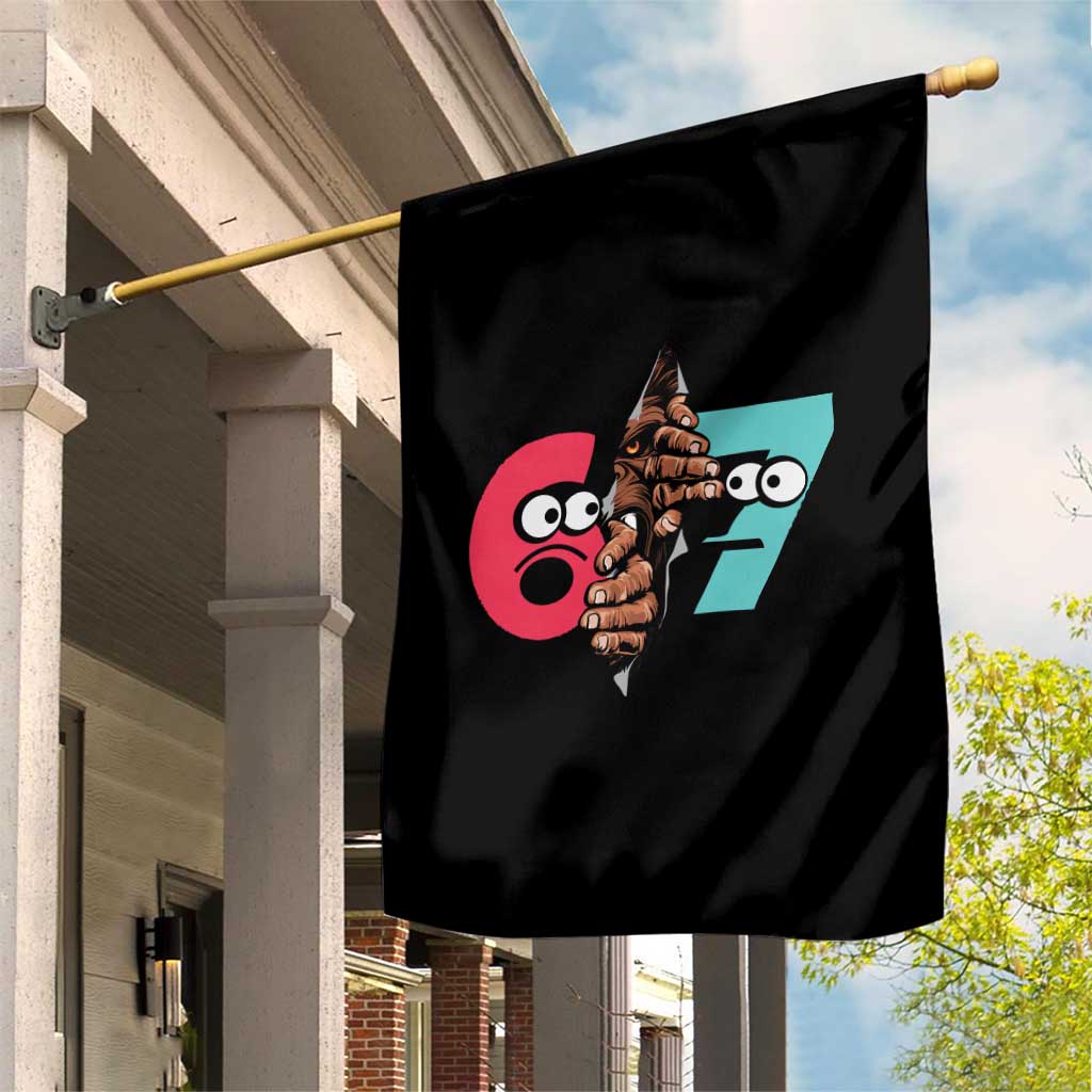 Bigfoot Six Seven Meme Garden Flag 67 Viral Gen Alpha Slang Gift - Wonder Print Shop