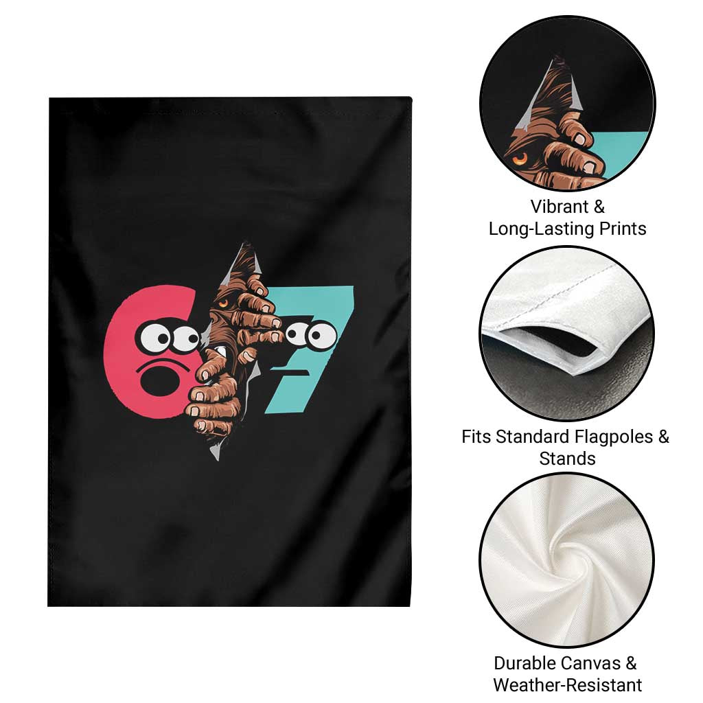 Bigfoot Six Seven Meme Garden Flag 67 Viral Gen Alpha Slang Gift - Wonder Print Shop