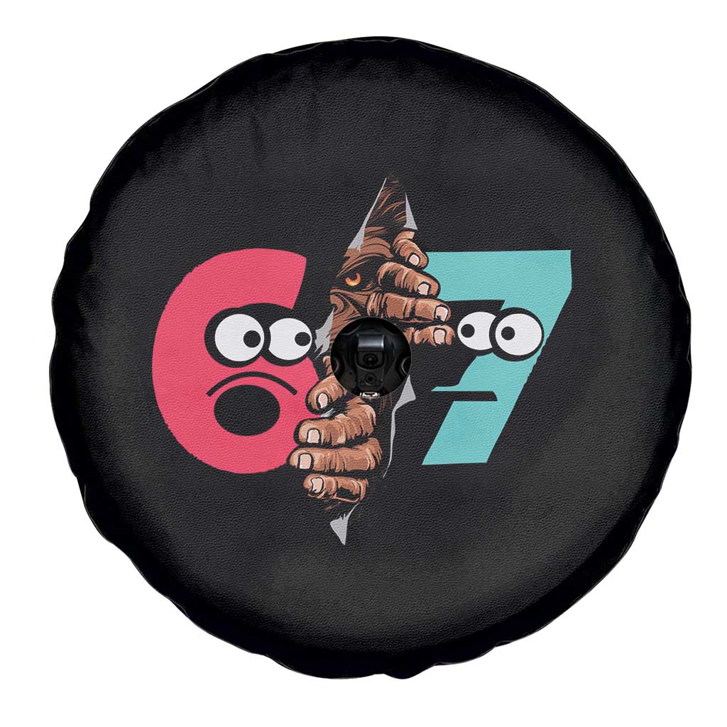 Bigfoot Six Seven Meme Spare Tire Cover 67 Viral Gen Alpha Slang Gift - Wonder Print Shop