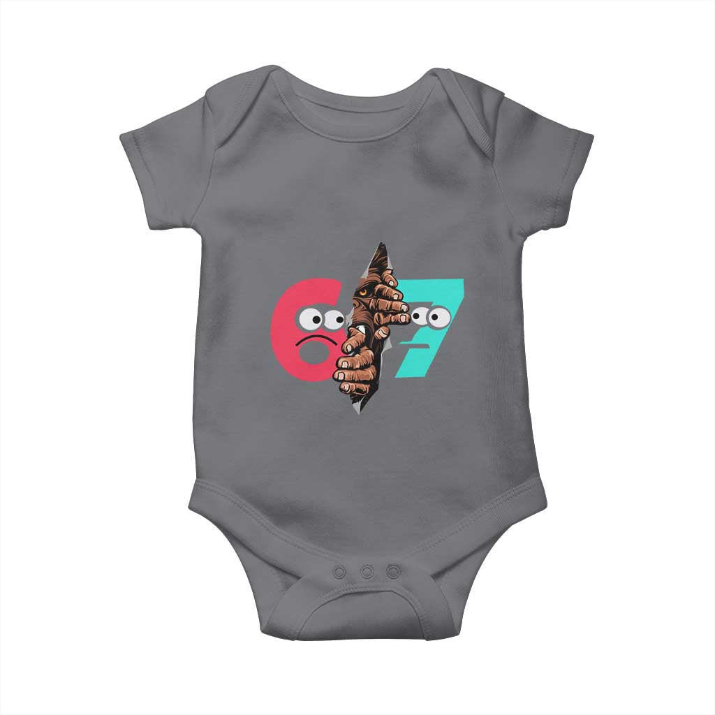 Bigfoot Six Seven Meme Baby Onesie 67 Viral Gen Alpha Slang Gift - Wonder Print Shop