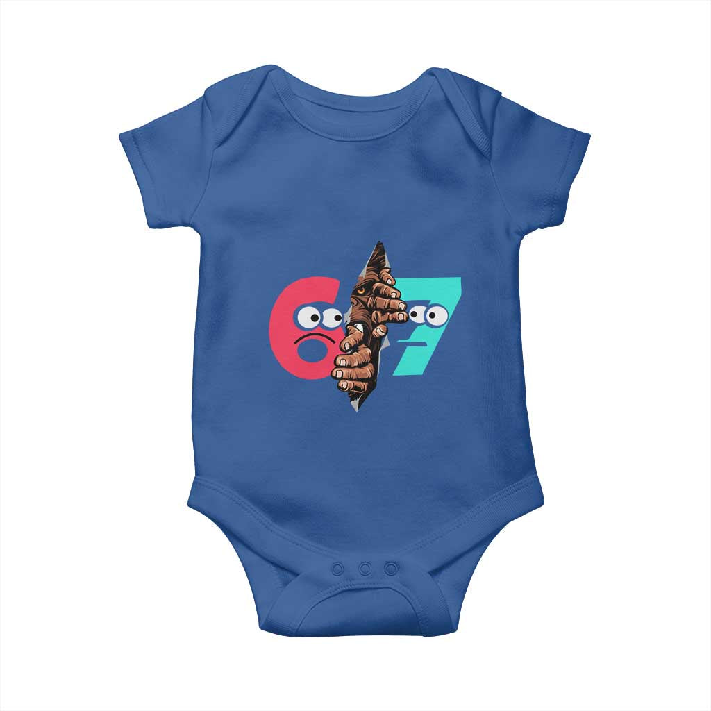 Bigfoot Six Seven Meme Baby Onesie 67 Viral Gen Alpha Slang Gift - Wonder Print Shop