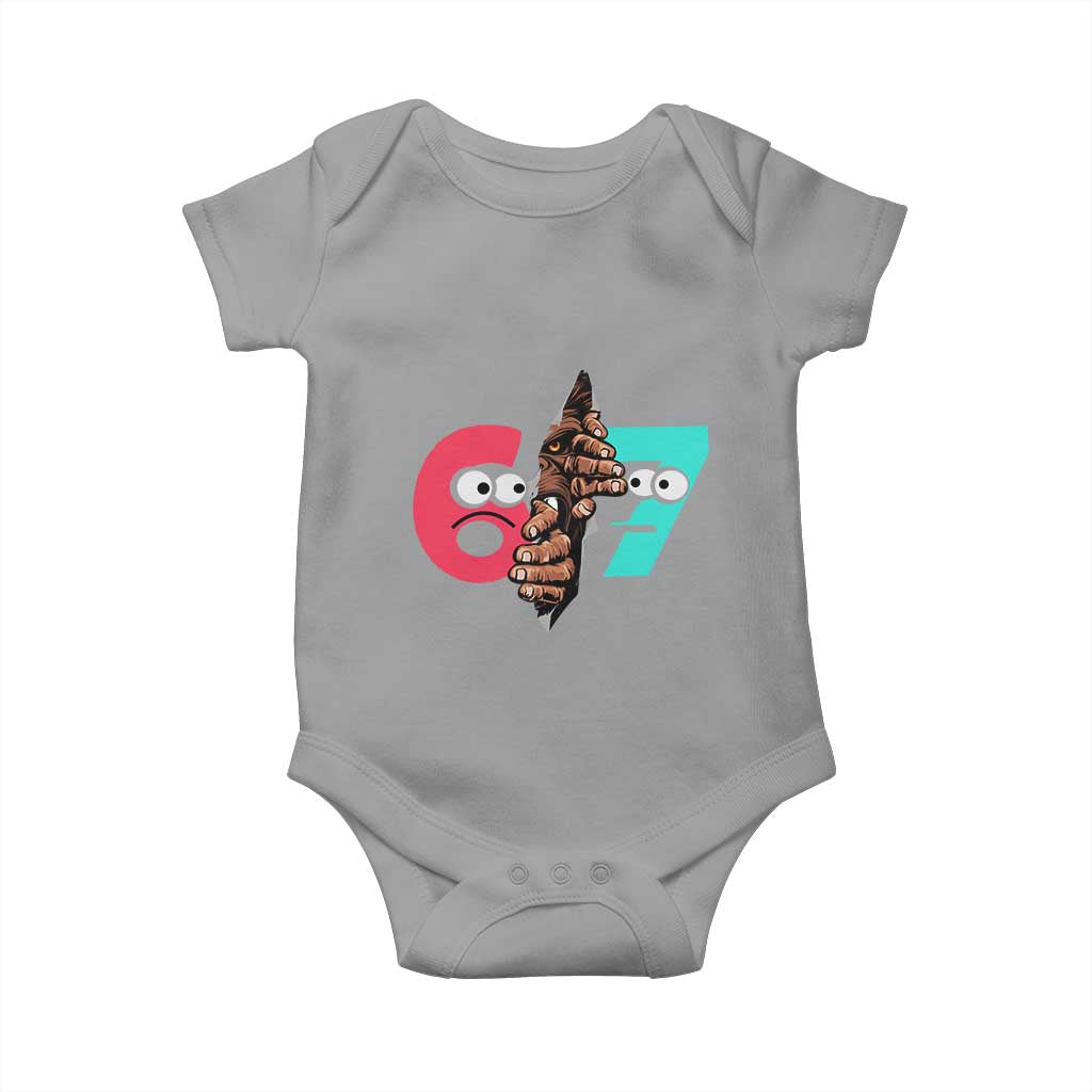 Bigfoot Six Seven Meme Baby Onesie 67 Viral Gen Alpha Slang Gift - Wonder Print Shop