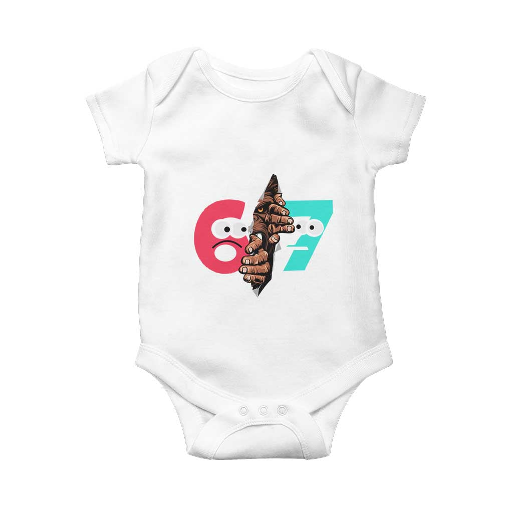 Bigfoot Six Seven Meme Baby Onesie 67 Viral Gen Alpha Slang Gift - Wonder Print Shop