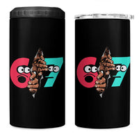 Bigfoot Six Seven Meme 4 in 1 Can Cooler Tumbler 67 Viral Gen Alpha Slang Gift - Wonder Print Shop
