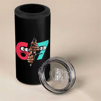 Bigfoot Six Seven Meme 4 in 1 Can Cooler Tumbler 67 Viral Gen Alpha Slang Gift - Wonder Print Shop