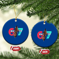 Bigfoot Six Seven Meme Ceramic Ornament 67 Viral Gen Alpha Slang Gift - Wonder Print Shop