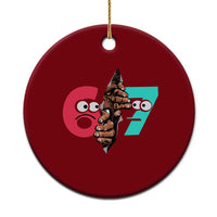 Bigfoot Six Seven Meme Ceramic Ornament 67 Viral Gen Alpha Slang Gift - Wonder Print Shop
