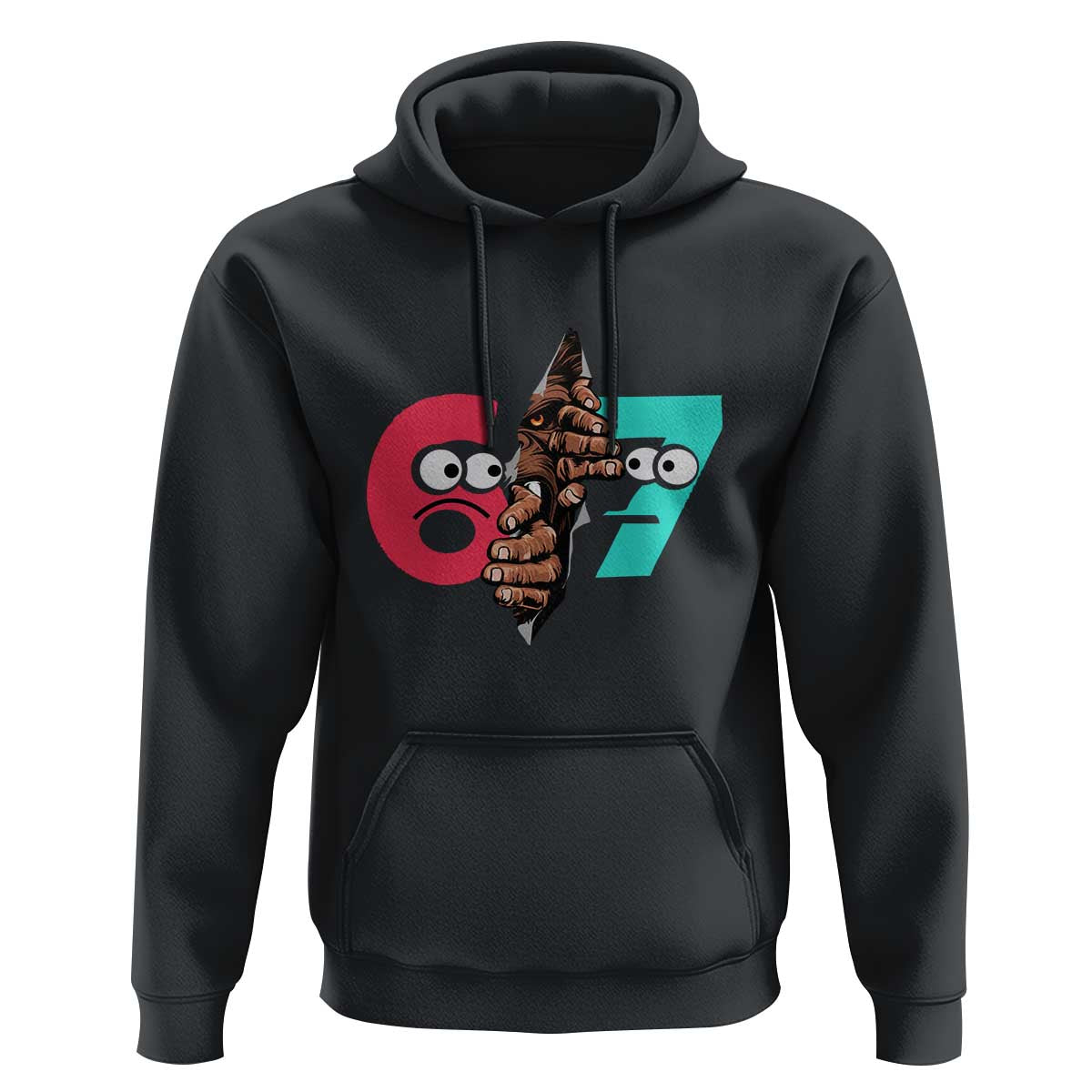 Bigfoot Six Seven Meme Hoodie 67 Viral Gen Alpha Slang Gift - Wonder Print Shop