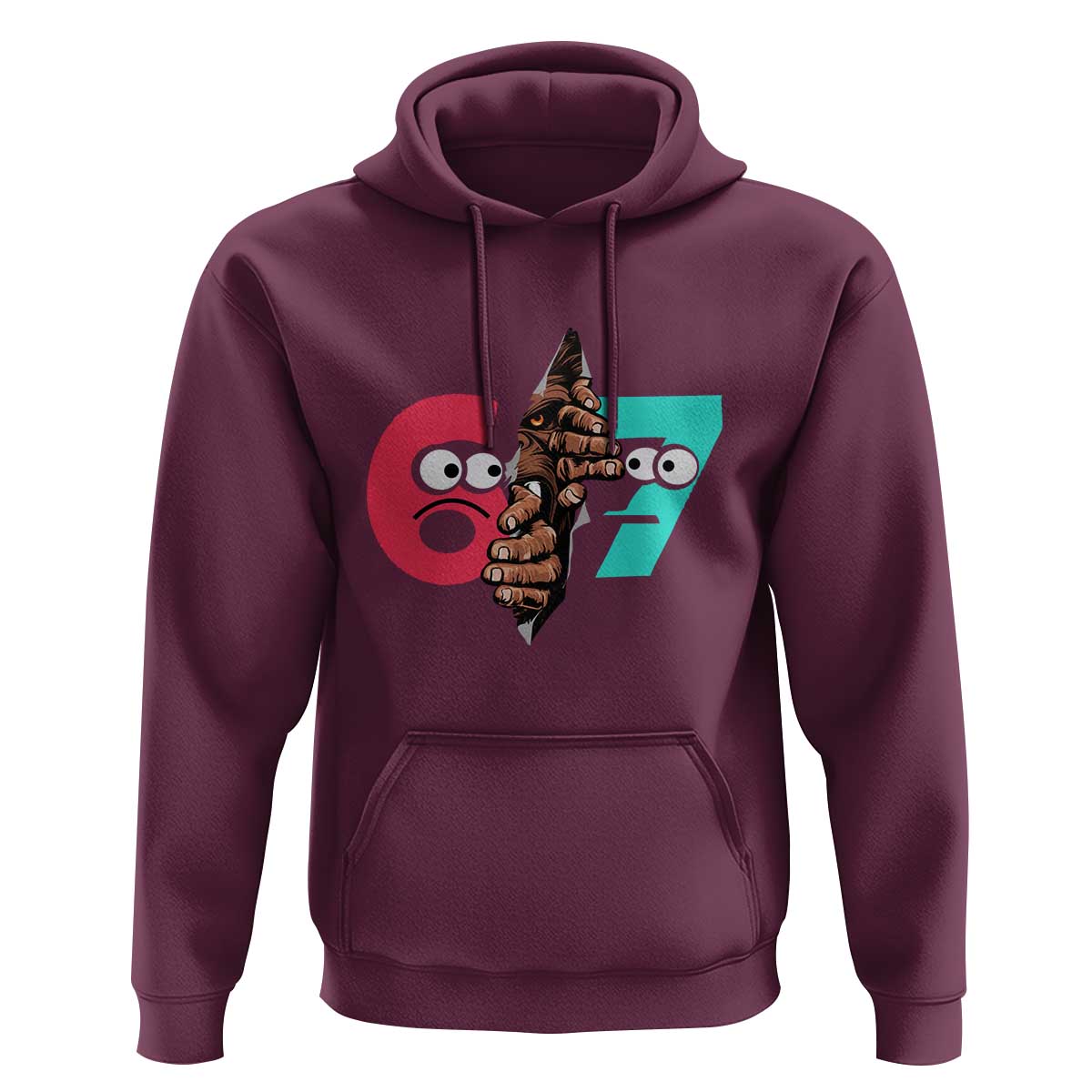 Bigfoot Six Seven Meme Hoodie 67 Viral Gen Alpha Slang Gift - Wonder Print Shop