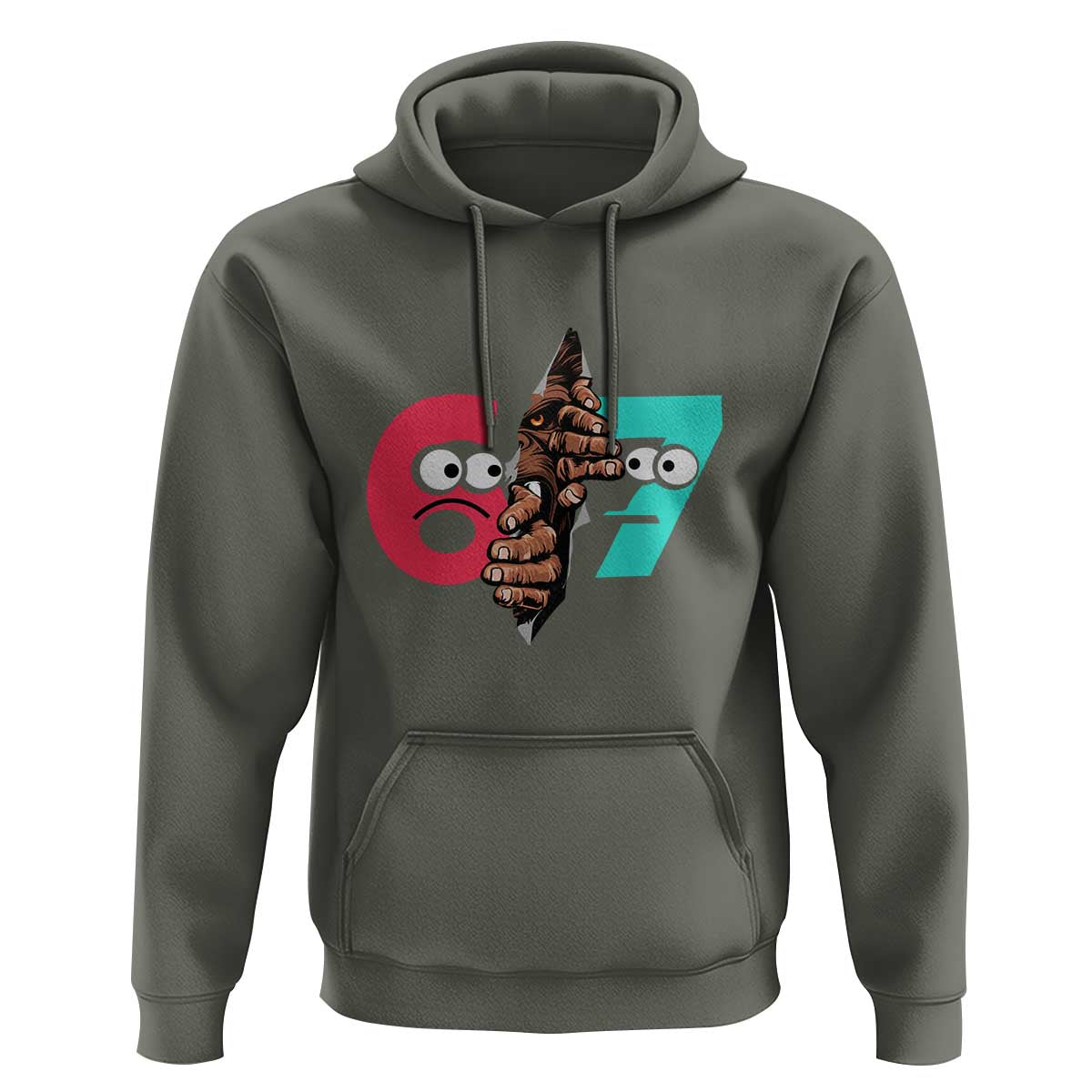 Bigfoot Six Seven Meme Hoodie 67 Viral Gen Alpha Slang Gift - Wonder Print Shop