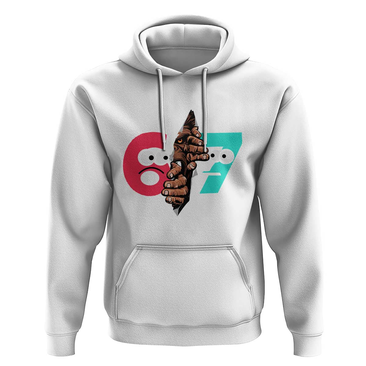 Bigfoot Six Seven Meme Hoodie 67 Viral Gen Alpha Slang Gift - Wonder Print Shop