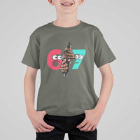 Bigfoot Six Seven Meme T Shirt For Kid 67 Viral Gen Alpha Slang Gift - Wonder Print Shop
