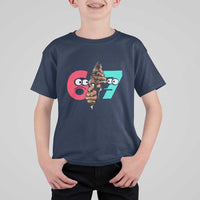 Bigfoot Six Seven Meme T Shirt For Kid 67 Viral Gen Alpha Slang Gift - Wonder Print Shop