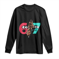 Bigfoot Six Seven Meme Long Sleeve Shirt 67 Viral Gen Alpha Slang Gift - Wonder Print Shop
