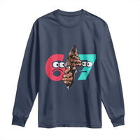 Bigfoot Six Seven Meme Long Sleeve Shirt 67 Viral Gen Alpha Slang Gift - Wonder Print Shop