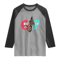 Bigfoot Six Seven Meme Raglan Shirt 67 Viral Gen Alpha Slang Gift - Wonder Print Shop