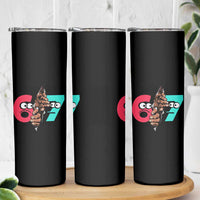 Bigfoot Six Seven Meme Skinny Tumbler 67 Viral Gen Alpha Slang Gift - Wonder Print Shop