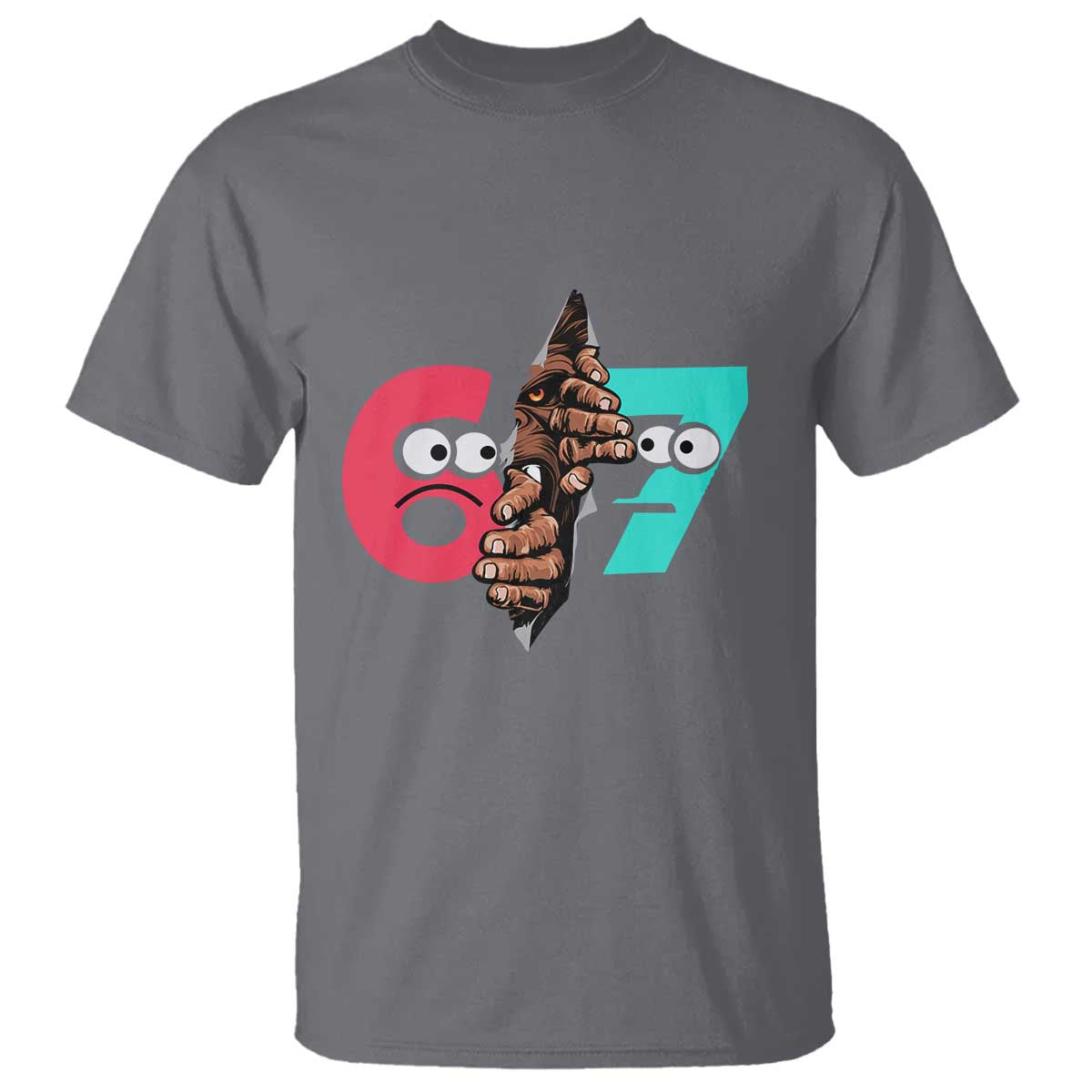 Bigfoot Six Seven Meme T Shirt 67 Viral Gen Alpha Slang Gift - Wonder Print Shop