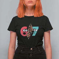Bigfoot Six Seven Meme T Shirt For Women 67 Viral Gen Alpha Slang Gift - Wonder Print Shop