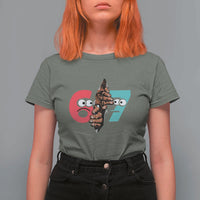 Bigfoot Six Seven Meme T Shirt For Women 67 Viral Gen Alpha Slang Gift - Wonder Print Shop
