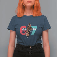 Bigfoot Six Seven Meme T Shirt For Women 67 Viral Gen Alpha Slang Gift - Wonder Print Shop