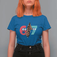 Bigfoot Six Seven Meme T Shirt For Women 67 Viral Gen Alpha Slang Gift - Wonder Print Shop