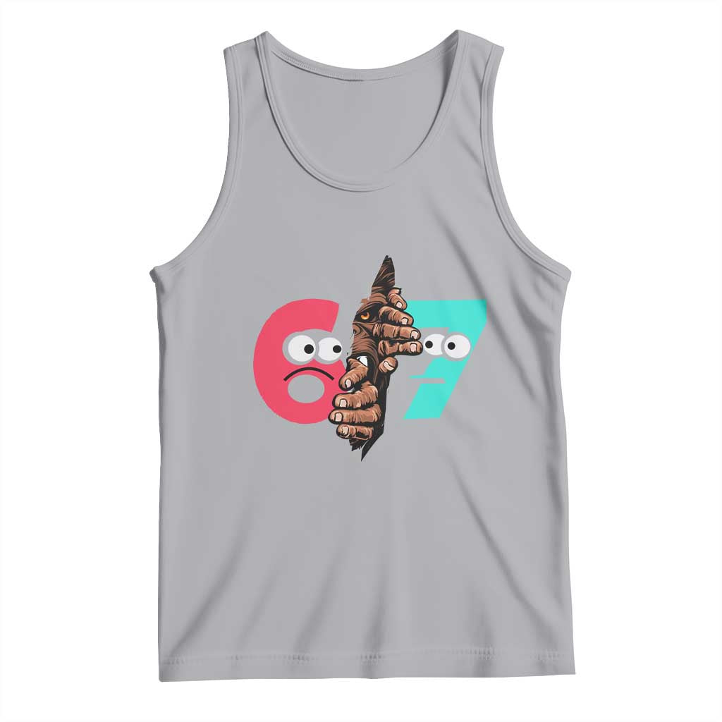 Bigfoot Six Seven Meme Tank Top 67 Viral Gen Alpha Slang Gift - Wonder Print Shop