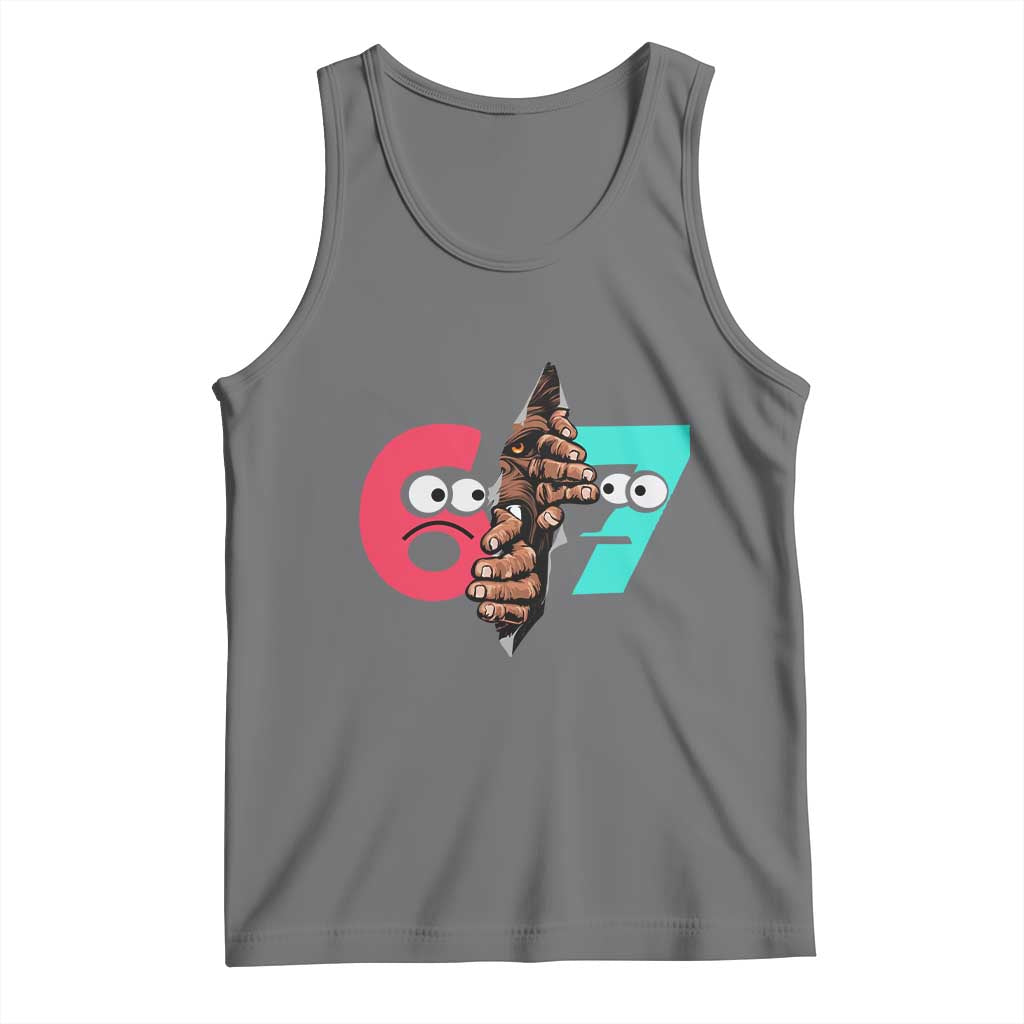 Bigfoot Six Seven Meme Tank Top 67 Viral Gen Alpha Slang Gift - Wonder Print Shop