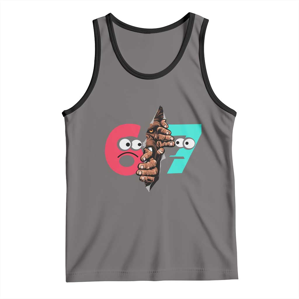 Bigfoot Six Seven Meme Tank Top 67 Viral Gen Alpha Slang Gift - Wonder Print Shop