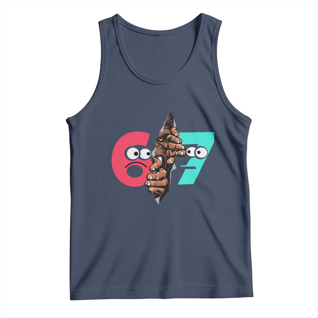 Bigfoot Six Seven Meme Tank Top 67 Viral Gen Alpha Slang Gift - Wonder Print Shop