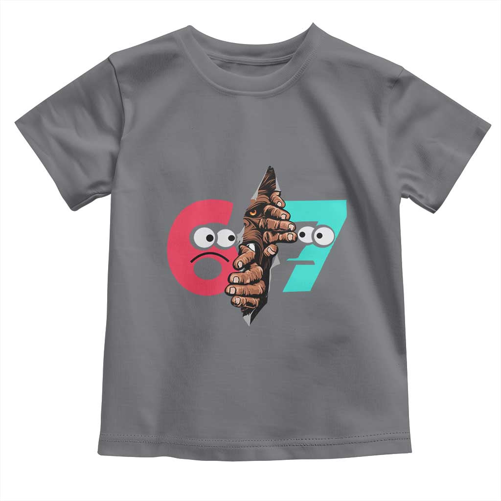 Bigfoot Six Seven Meme Toddler T Shirt 67 Viral Gen Alpha Slang Gift - Wonder Print Shop