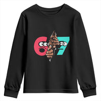 Bigfoot Six Seven Meme Youth Sweatshirt 67 Viral Gen Alpha Slang Gift - Wonder Print Shop