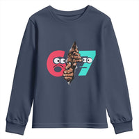 Bigfoot Six Seven Meme Youth Sweatshirt 67 Viral Gen Alpha Slang Gift - Wonder Print Shop
